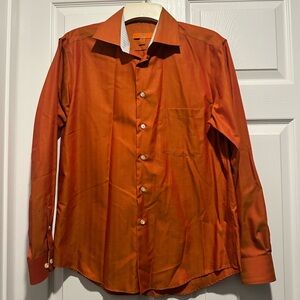 Men's Orange Dress Shirt